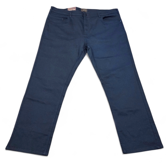 Jachs Other - Jachs New York Mens Navy Blue Straight Fit Mid-Rise Straight Leg Pants 40x29 NWT